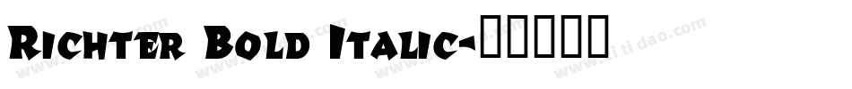 Richter Bold Italic字体转换